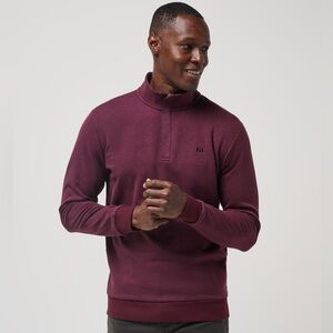 Travis Mathew Cloud Quarter Zip 2.0 size Large heather burgundy